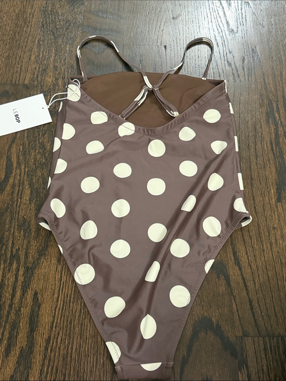 NWT LE BOP Square Neck One Piece - Polka Dot - Picture 3 of 5